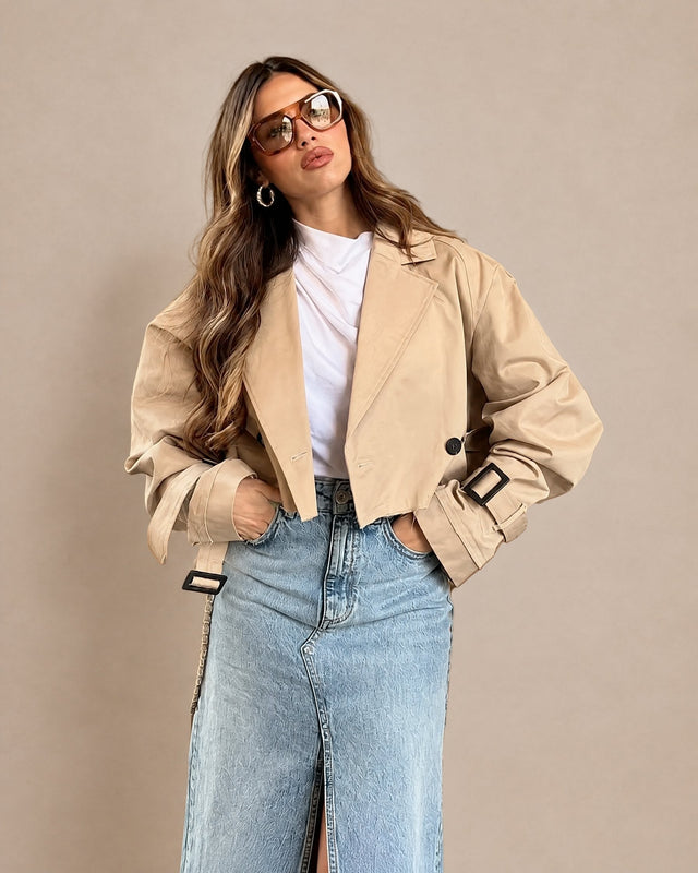 Vanille™ — Trench court à revers