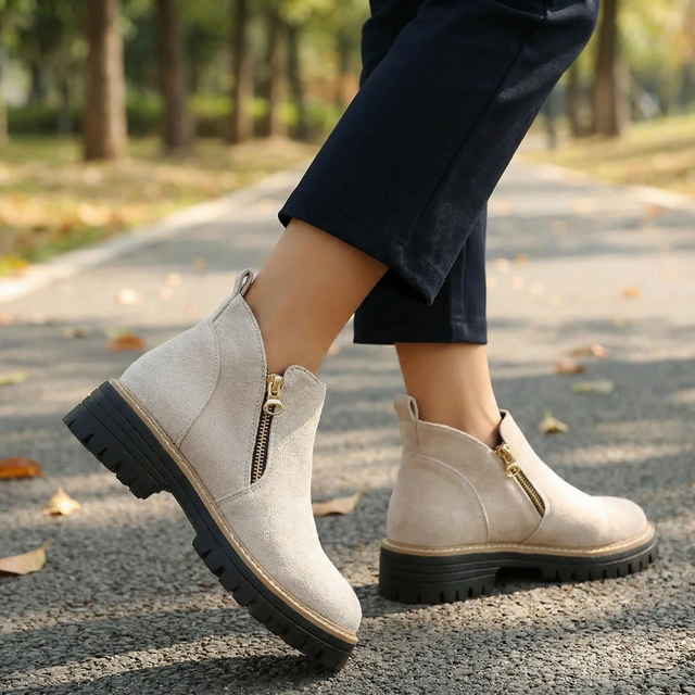 Noëlie™ — Bottines effet daim à talon bloc