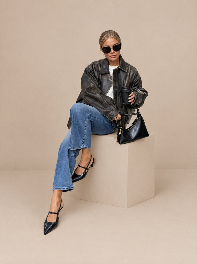 Suzanne™ — Bomber oversize effet vintage