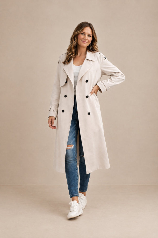 Bénédicte™ — Trench croisé ceinturé