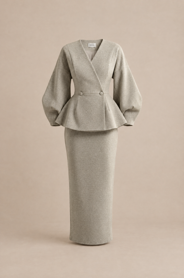 Félicie | Ensemble Veste Péplum et Jupe Longue