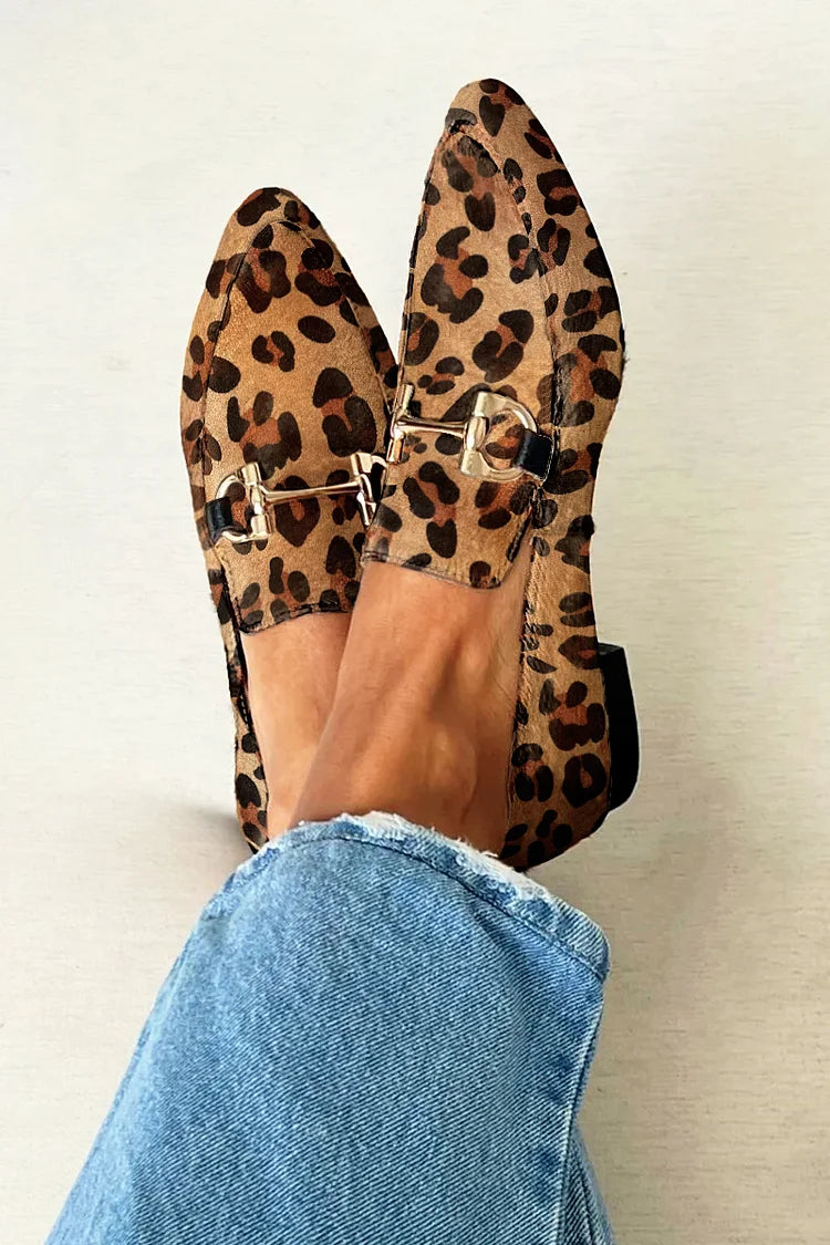 Juliette - Élégants Mocassins Imprimé Léopard