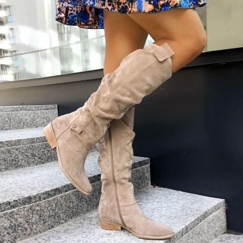 Roselyne™ — Bottines effet daim à bout rond