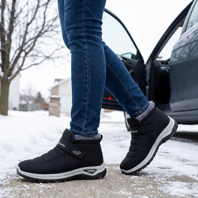 Sybille™ — Bottes d’hiver fourrées à scratch