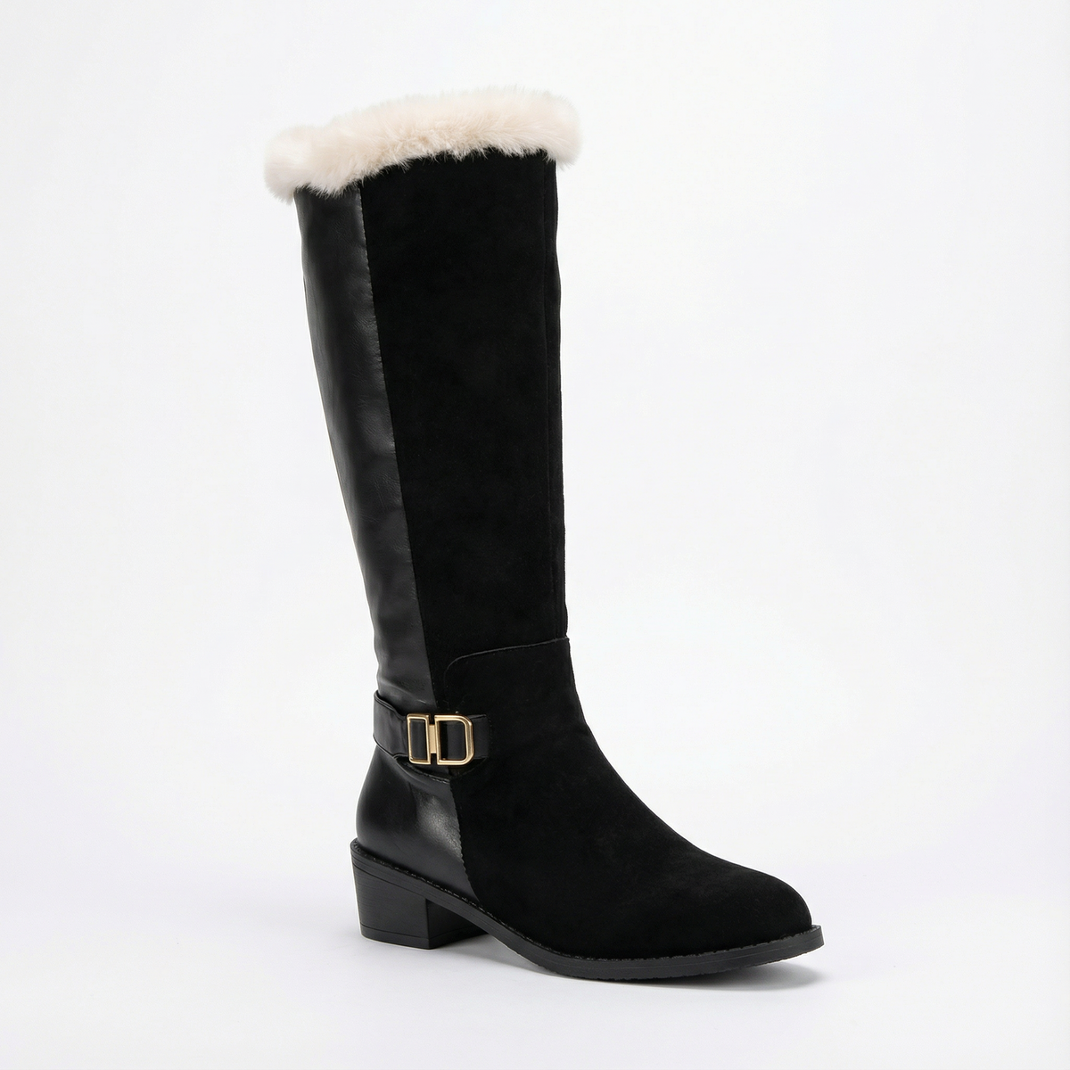 Sévane™ — Bottes hautes d’hiver doublées à boucle dorée