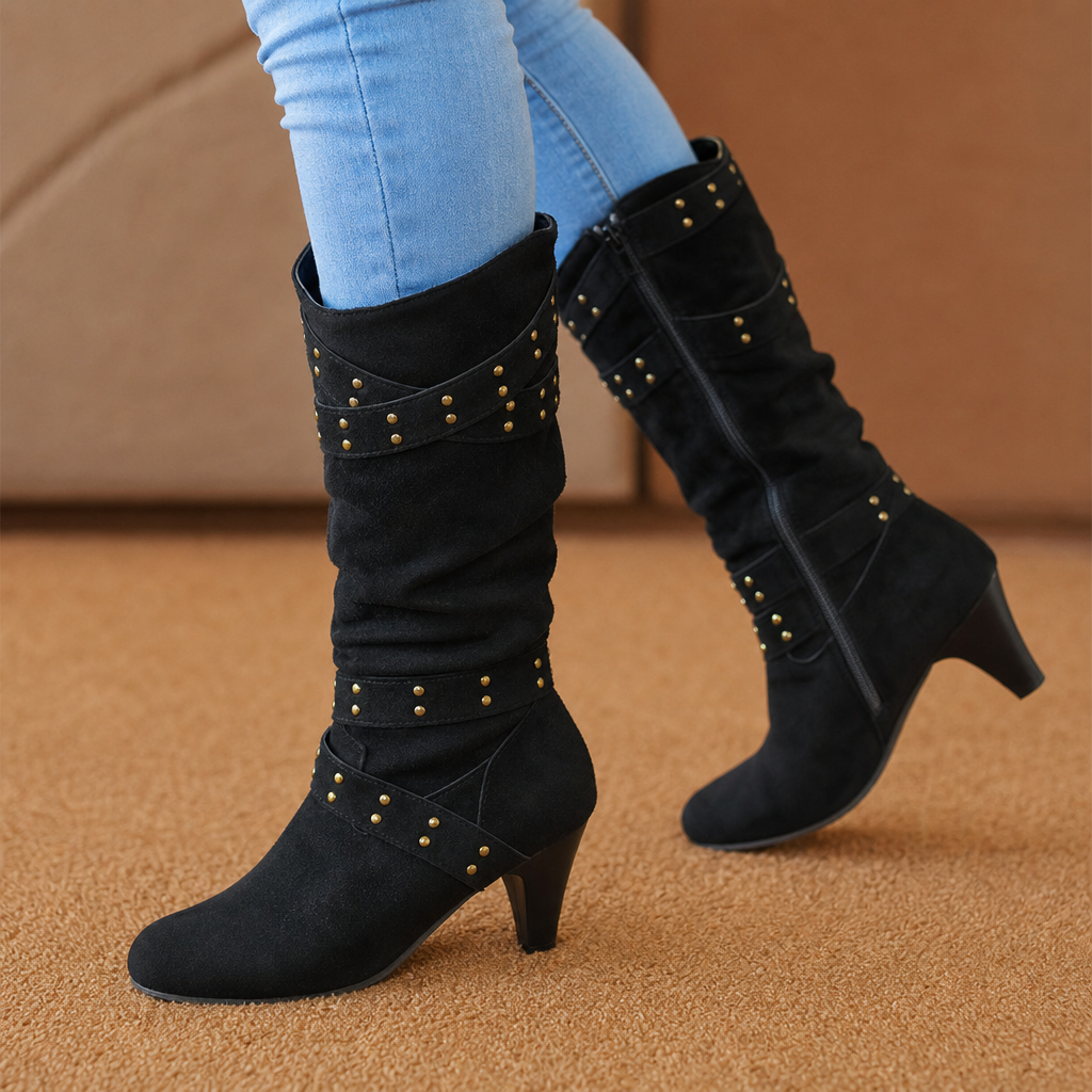 Aglaé™ — Bottes hautes souples cloutées