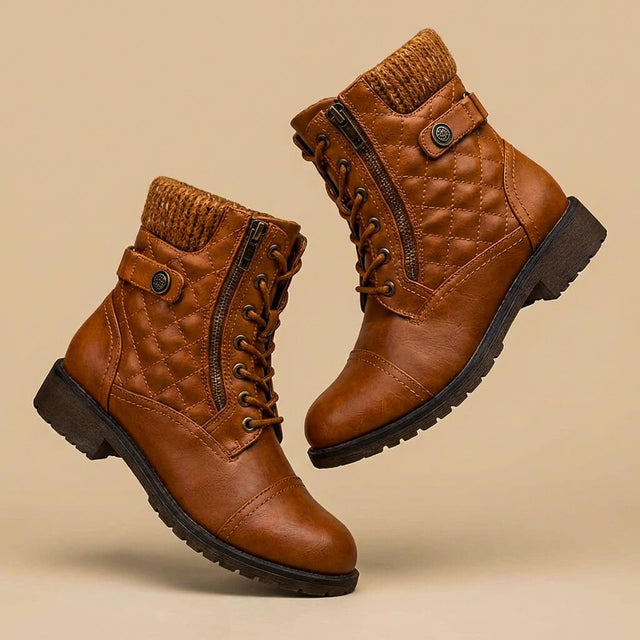 Mélissa™ — Bottines matelassées effet cuir