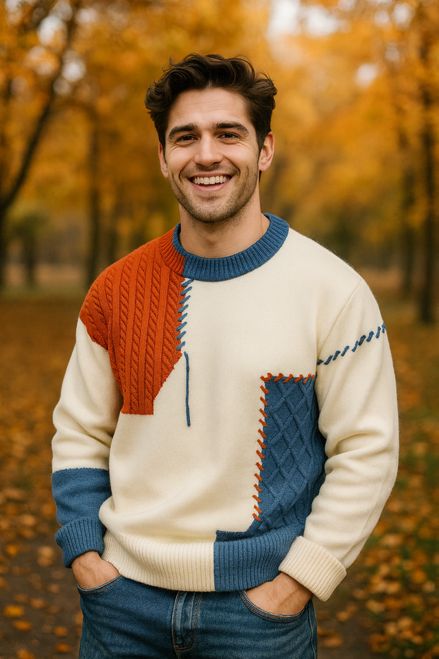 Artyn™ | Le pull patchwork moderne pour un style affirmé