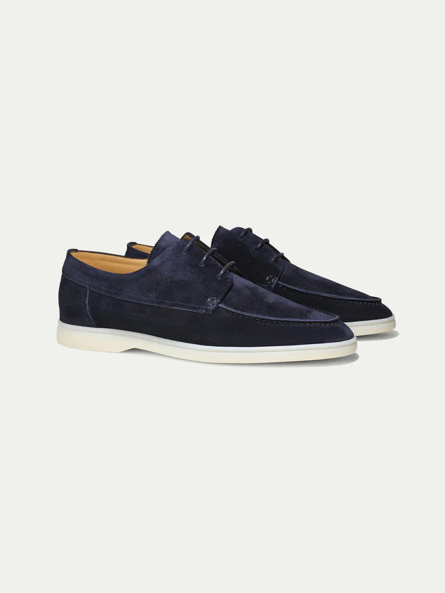 Mocassins en daim bleu foncé pour hommes