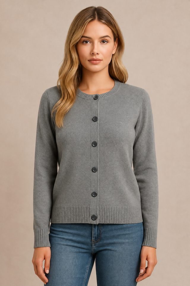 Zoé™ — Cardigan col rond boutonné