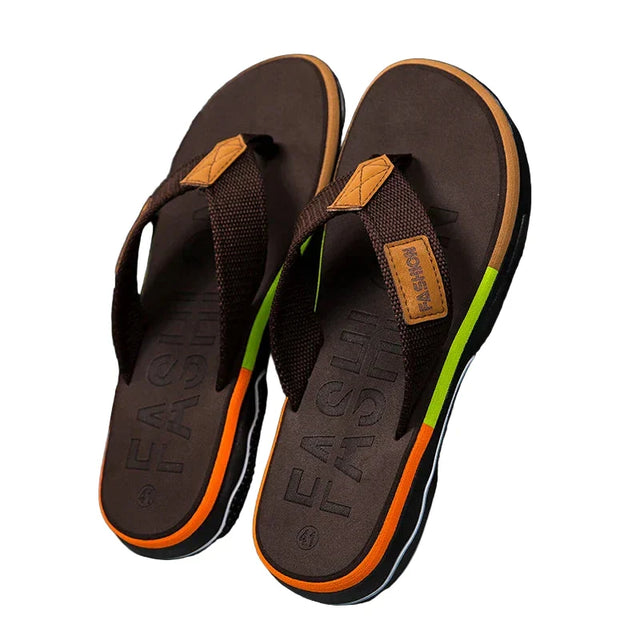 Joziah | Tongs Stylées à Couleurs Mixtes avec Semelle Antidérapante pour Hommes