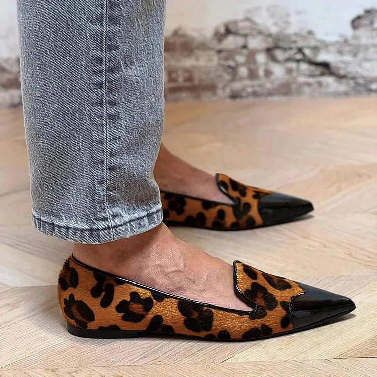 Aurélie - Mocassins Charme Imprimé Léopard
