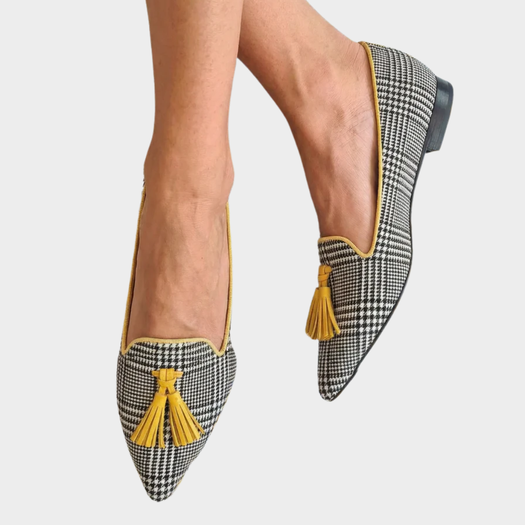 Odette - Mocassins à Carreaux Contemporains