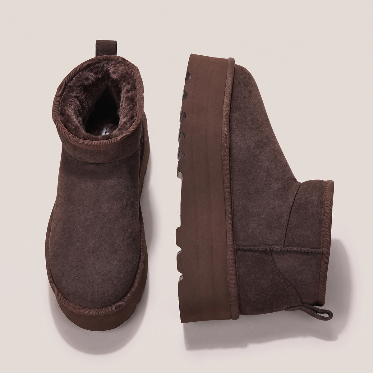 Gilberte™ — Bottines fourrées effet daim à enfiler