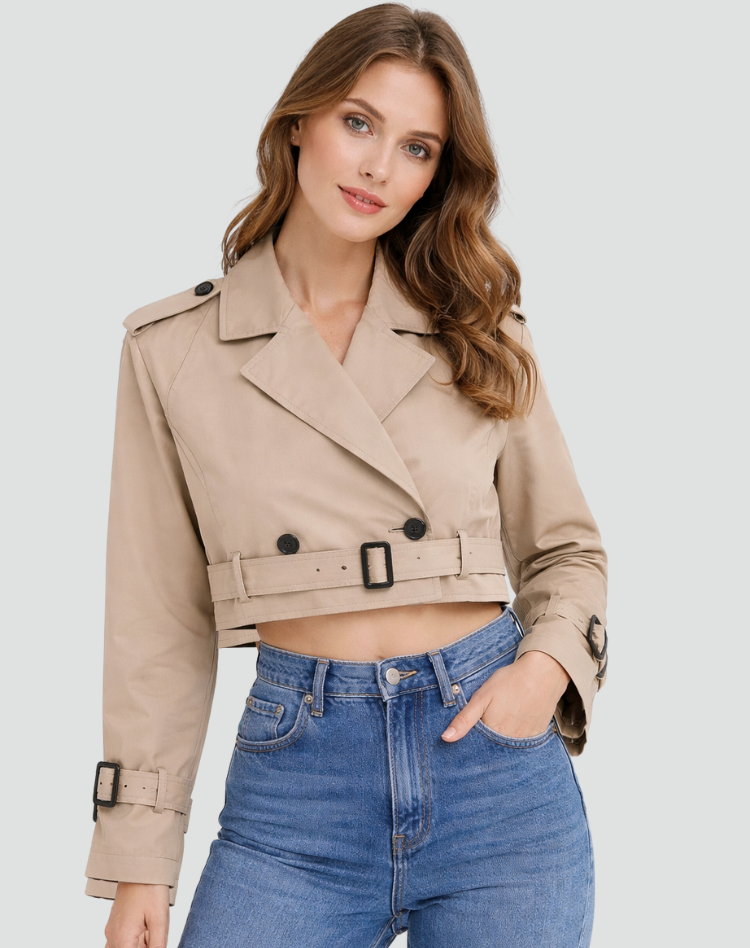 Carla™ — Trench court en coton