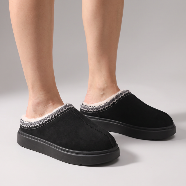Mahaut™ — Chaussons d’hiver fermés doublés peluche
