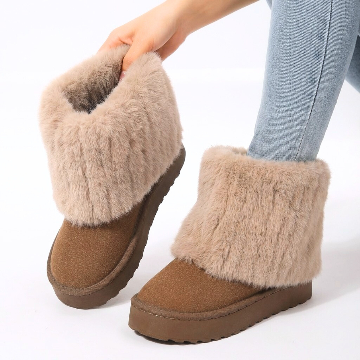 Hyacinthe™ — Bottes d’hiver effet daim doublées peluche