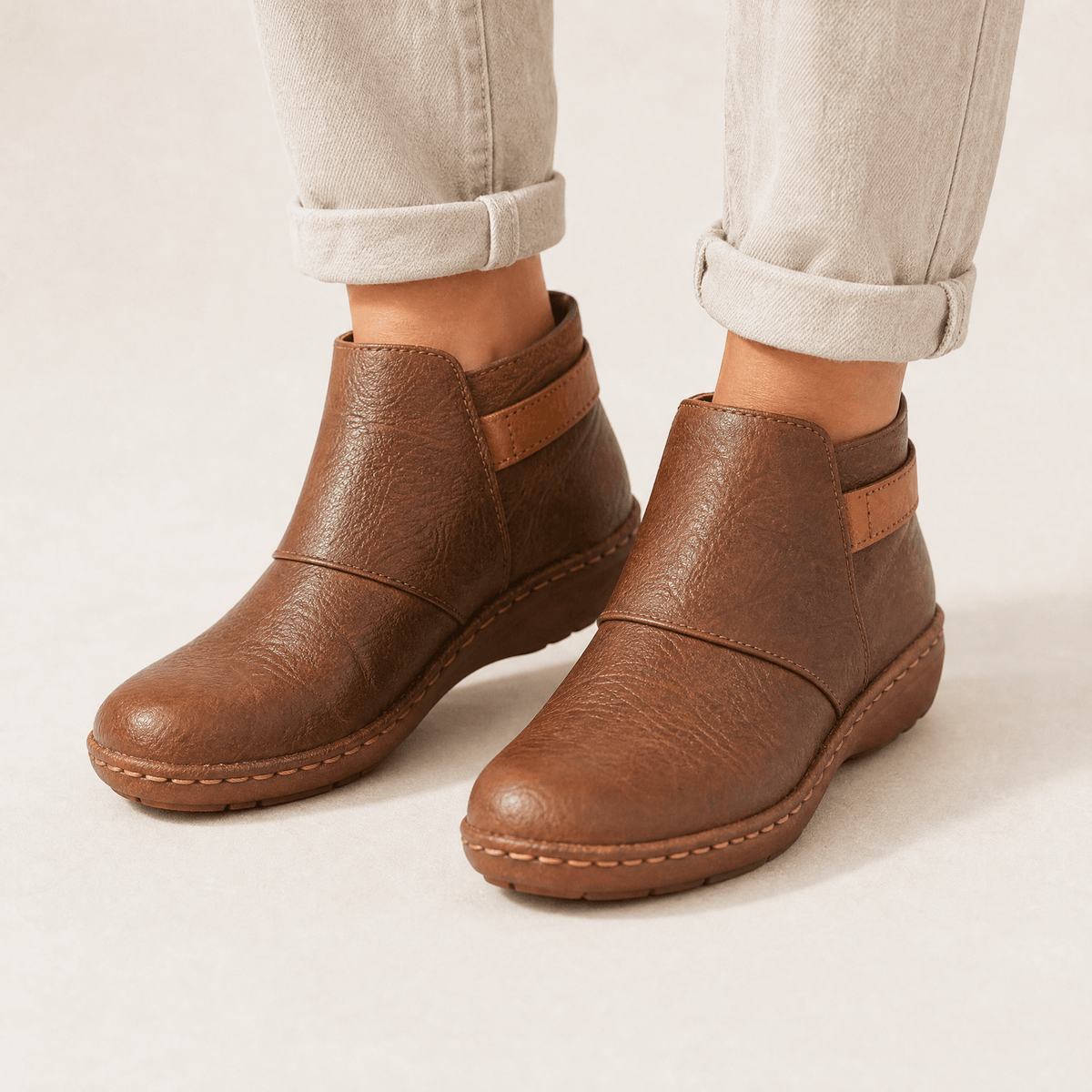 Mona™ — Bottines confort à bout large et scratch