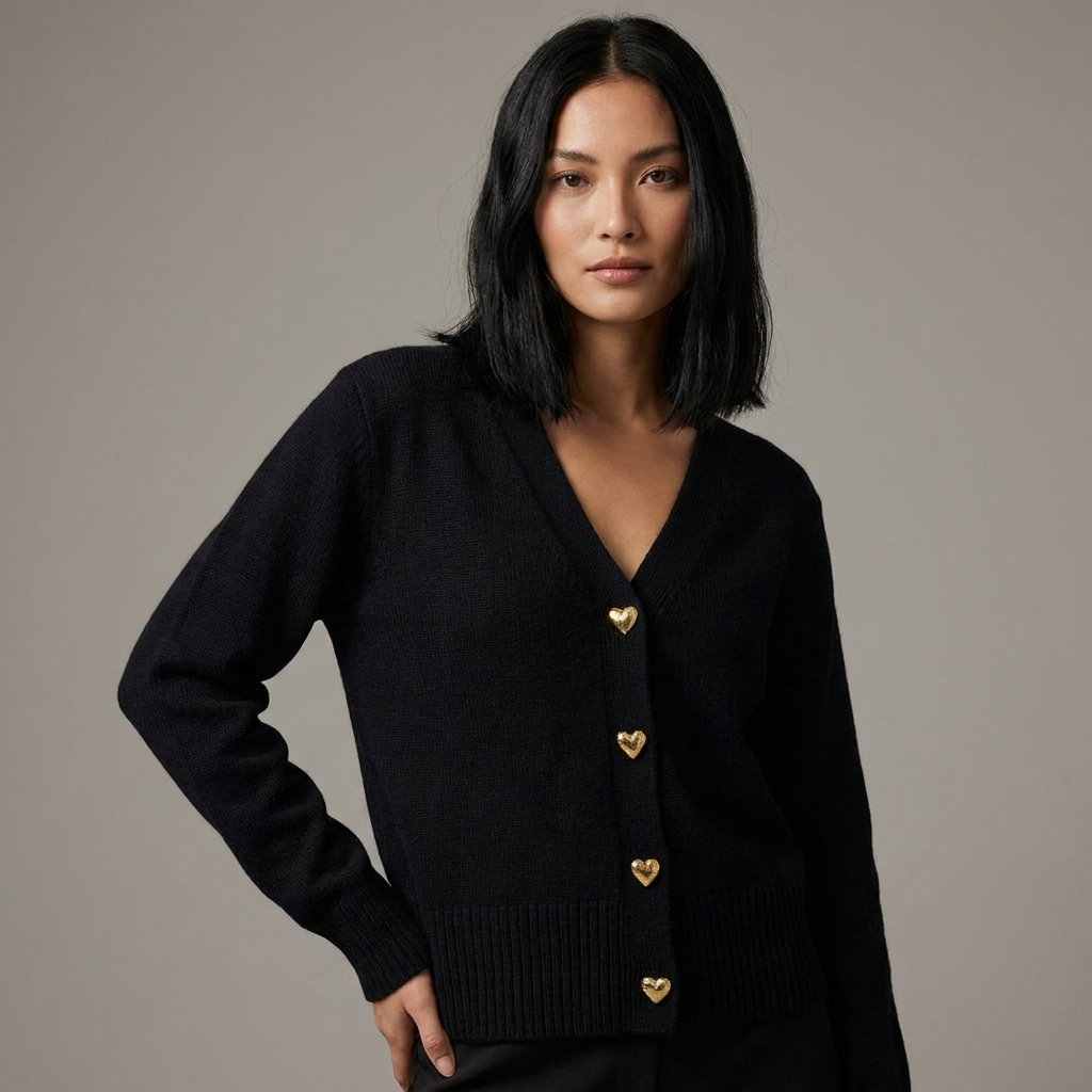 Corinne™ — Cardigan col V boutonné
