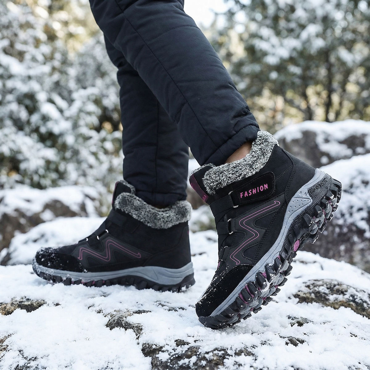 Paulette™ — Bottines d’hiver doublées façon peau lainée
