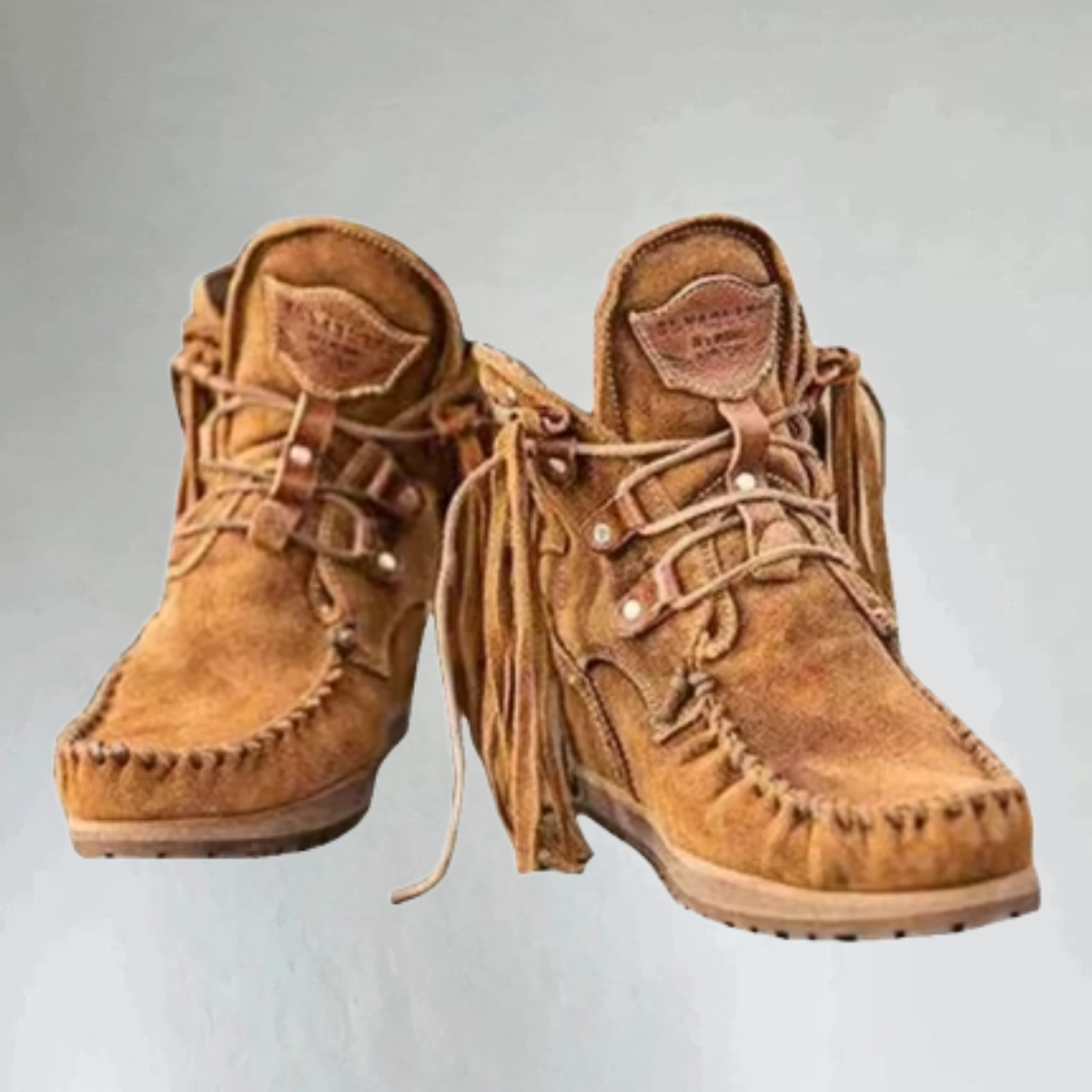 Pascale™ — Bottines souples effet daim à bout large