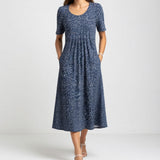Bleu à pois