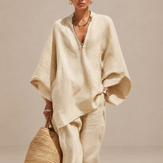 Octavie | Ensemble Tunique Oversize et Pantalon Large