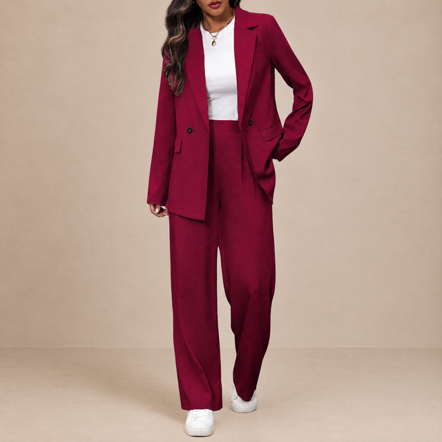 Rosalie | Tailleur Pantalon Croisé Cintré