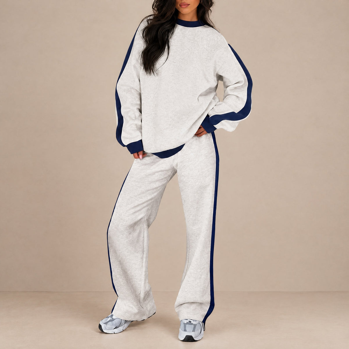 Ségolène | Ensemble Jogging Oversize à Bandes Contrastées