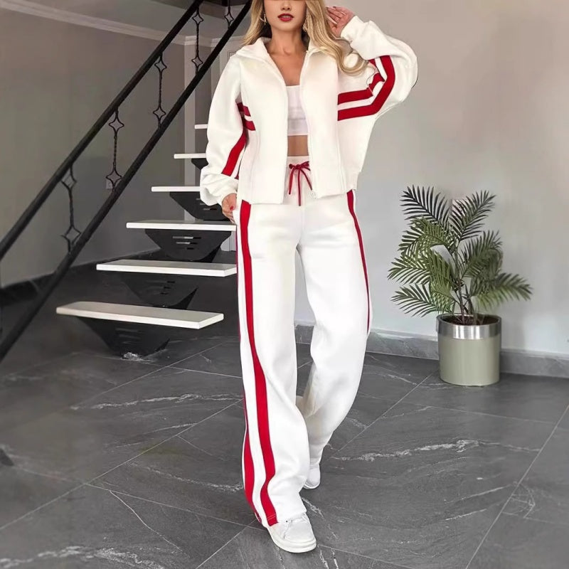 Nadine | Ensemble Jogging Veste Courte et Pantalon Large