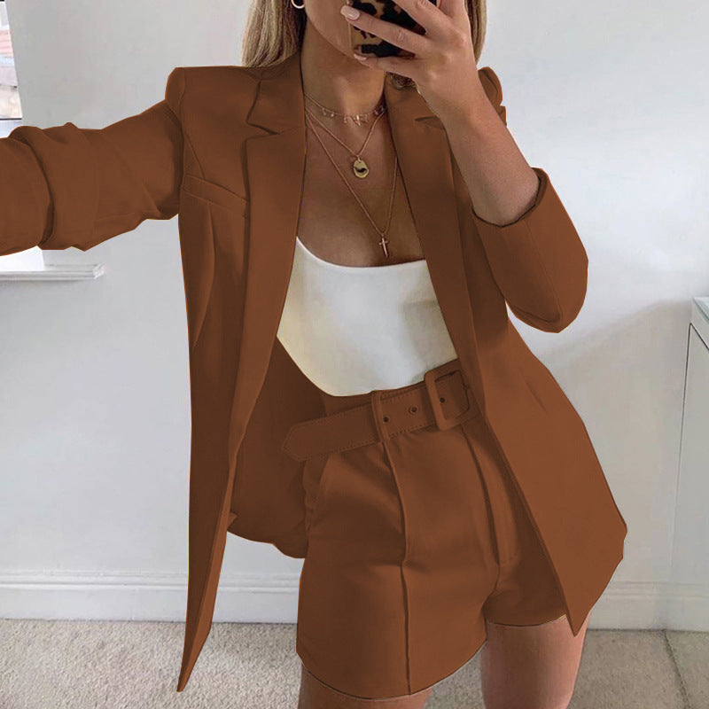 Suzanne | Ensemble Blazer et Short Taille Haute