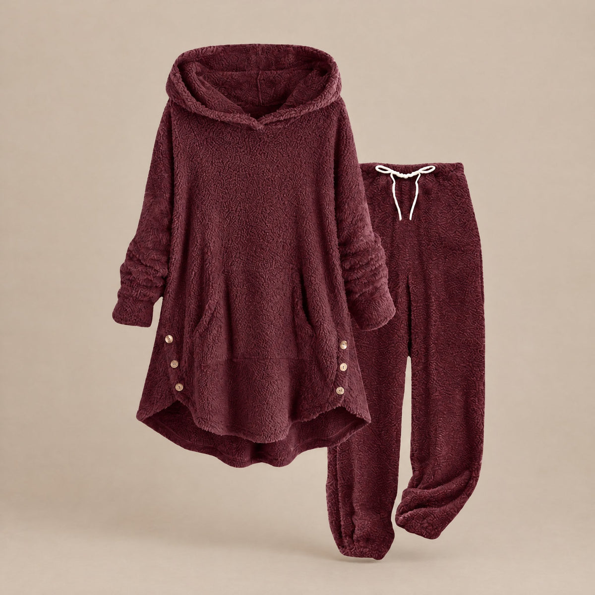 Daphné | Ensemble d'Intérieur Polaire Sweat à Capuche et Jogging